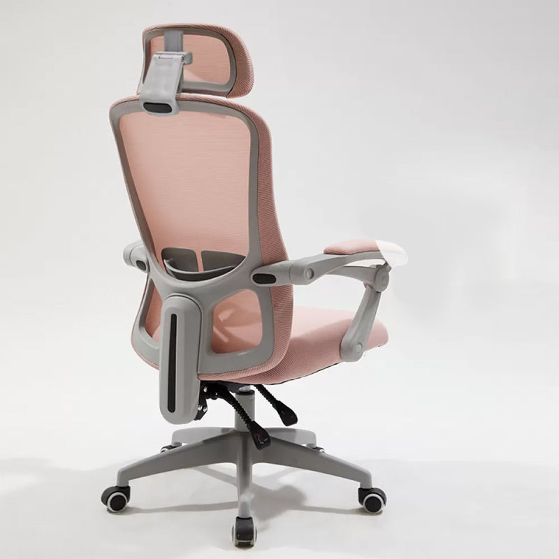 Modern Padded Arms Office Chair No Distressing Ergonomic Slide Chair