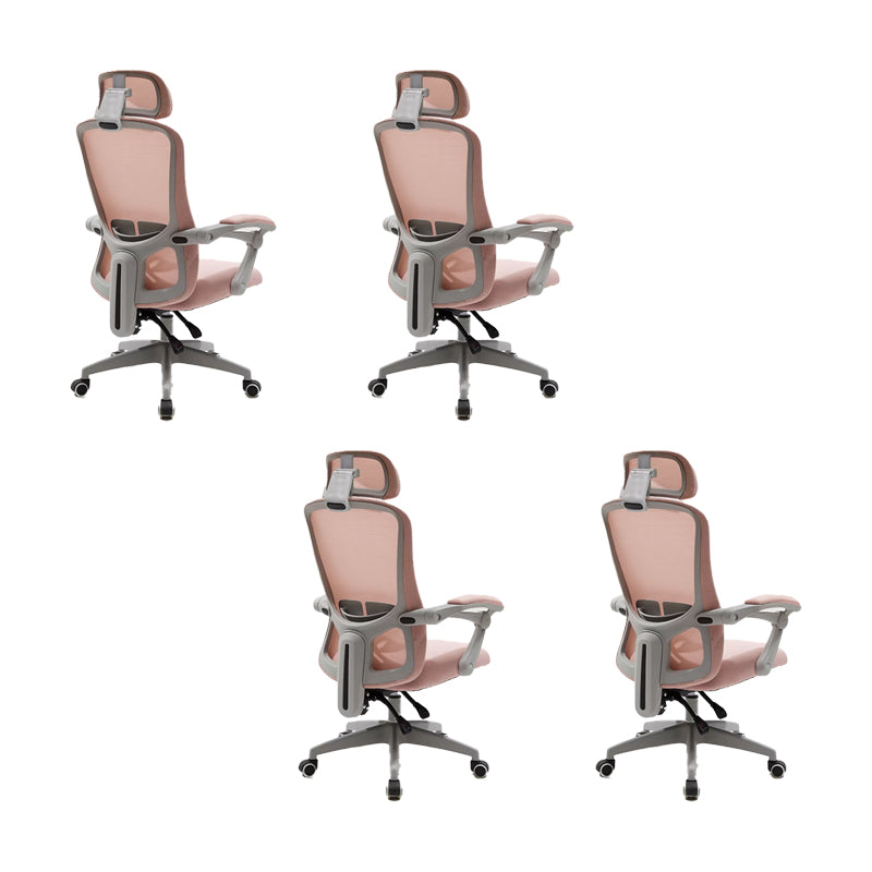 Modern Padded Arms Office Chair No Distressing Ergonomic Slide Chair