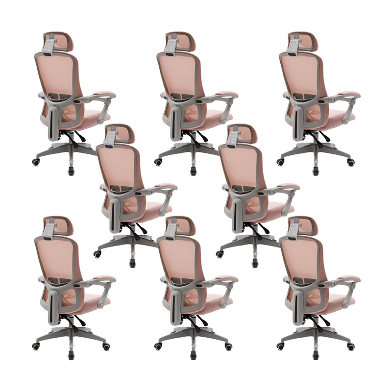 Modern Padded Arms Office Chair No Distressing Ergonomic Slide Chair