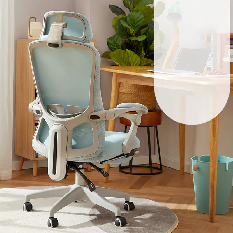 Modern Padded Arms Office Chair No Distressing Ergonomic Slide Chair