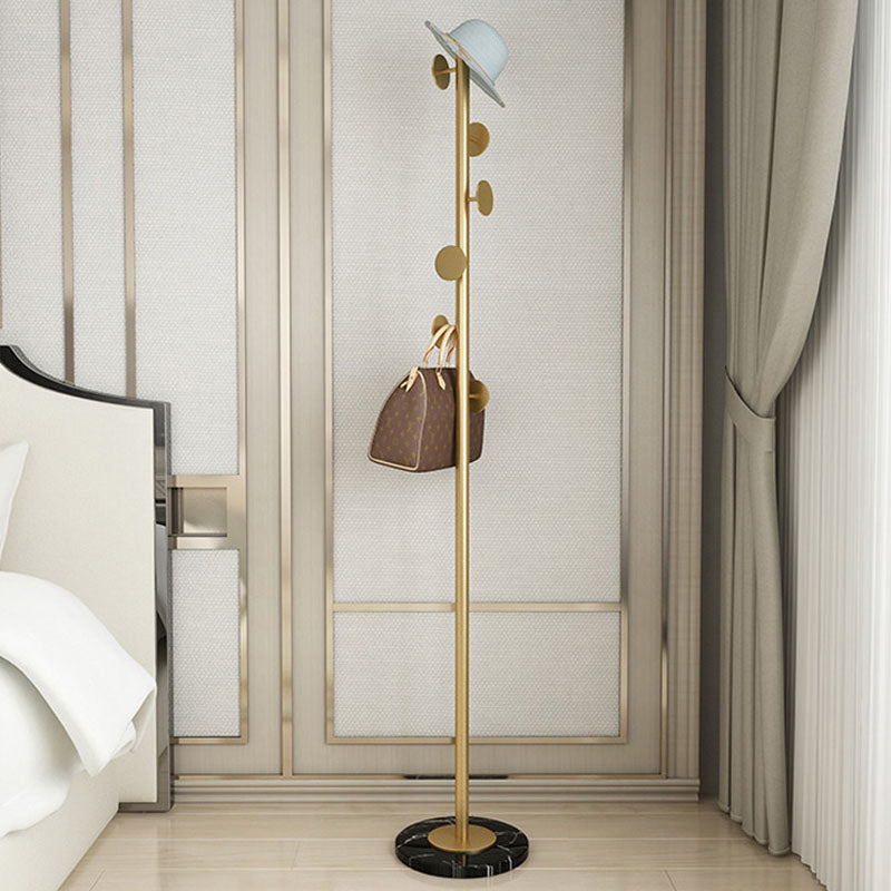 Luxurious Hall Tree Free Standing Metal Coat Rack with Coat Hooks