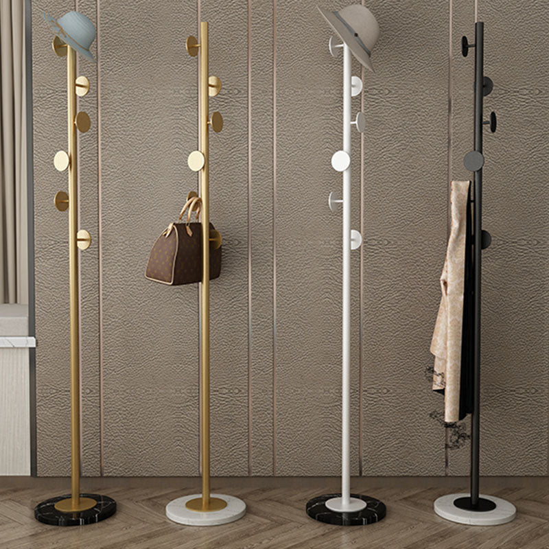 Luxurious Hall Tree Free Standing Metal Coat Rack with Coat Hooks