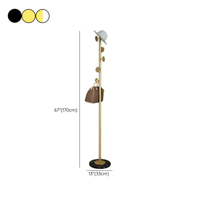 Luxurious Hall Tree Free Standing Metal Coat Rack with Coat Hooks