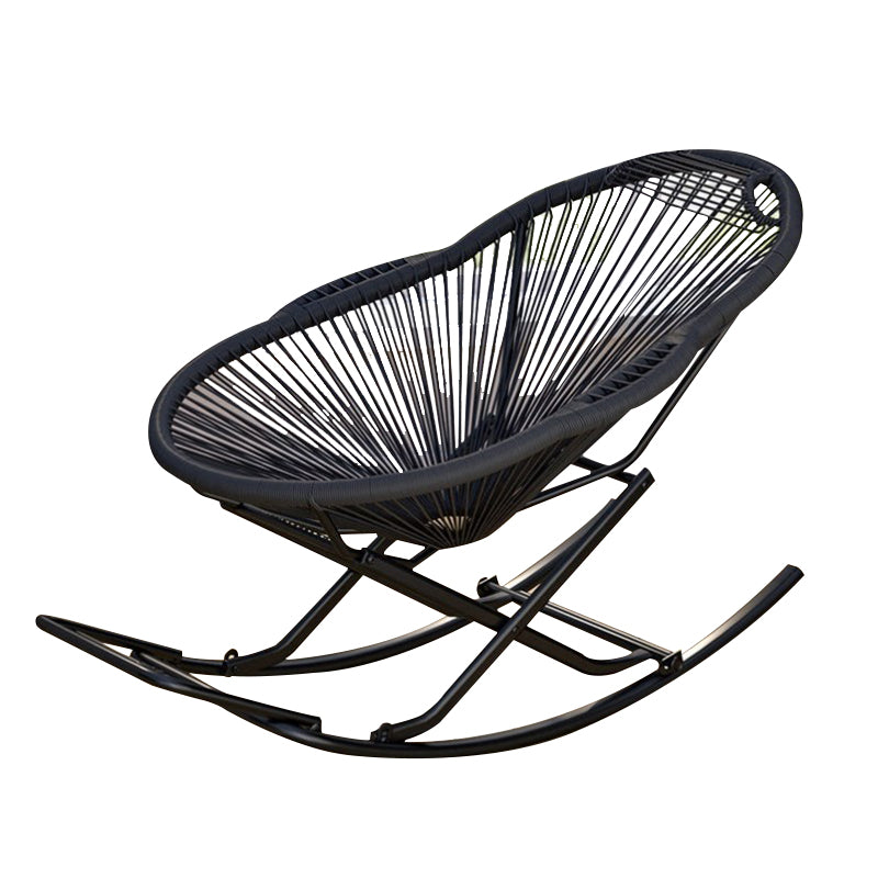 Single Iron Base Rocking Chair Home Leisure Lazy Chair for Balcony