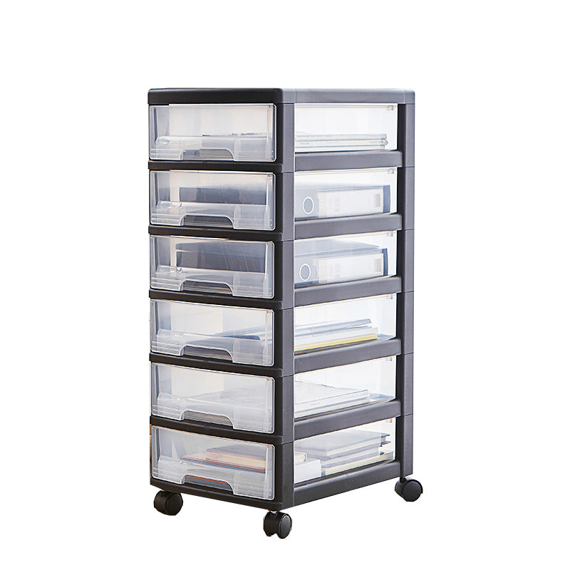 Transparent Filing Cabinet Vertical Modern Plastic Drawers File Cabinet