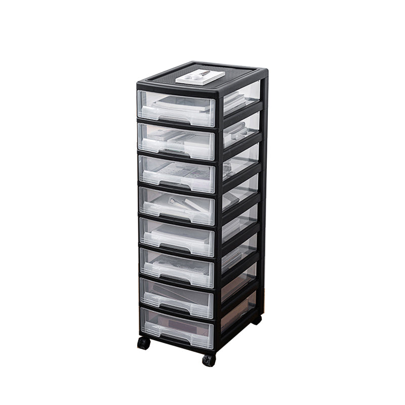 Transparent Filing Cabinet Vertical Modern Plastic Drawers File Cabinet