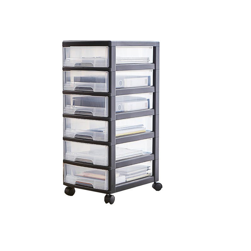 Transparent Filing Cabinet Vertical Modern Plastic Drawers File Cabinet