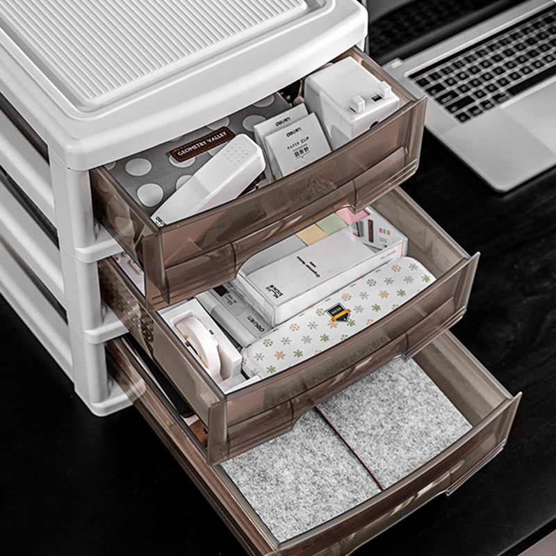 Transparent Filing Cabinet Vertical Modern Plastic Drawers File Cabinet