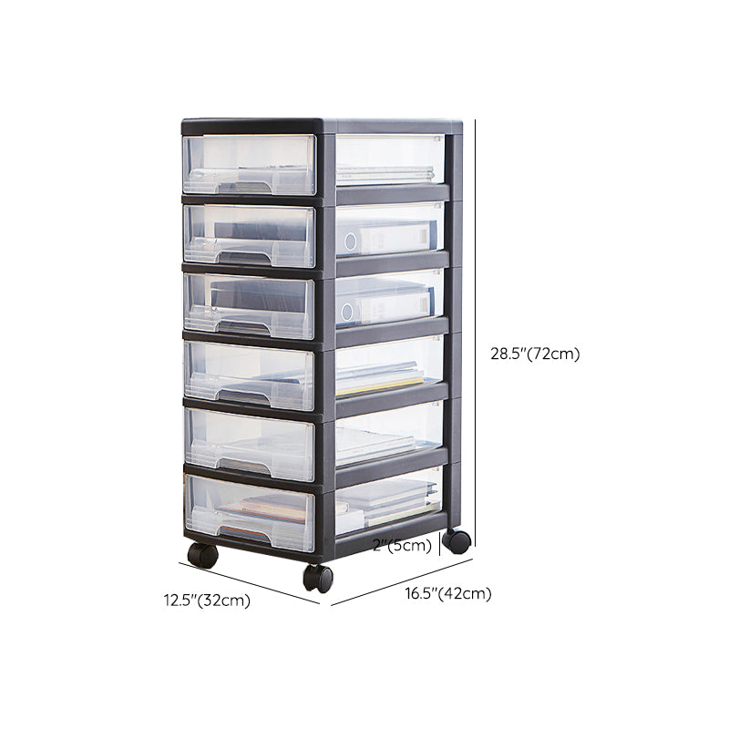 Transparent Filing Cabinet Vertical Modern Plastic Drawers File Cabinet