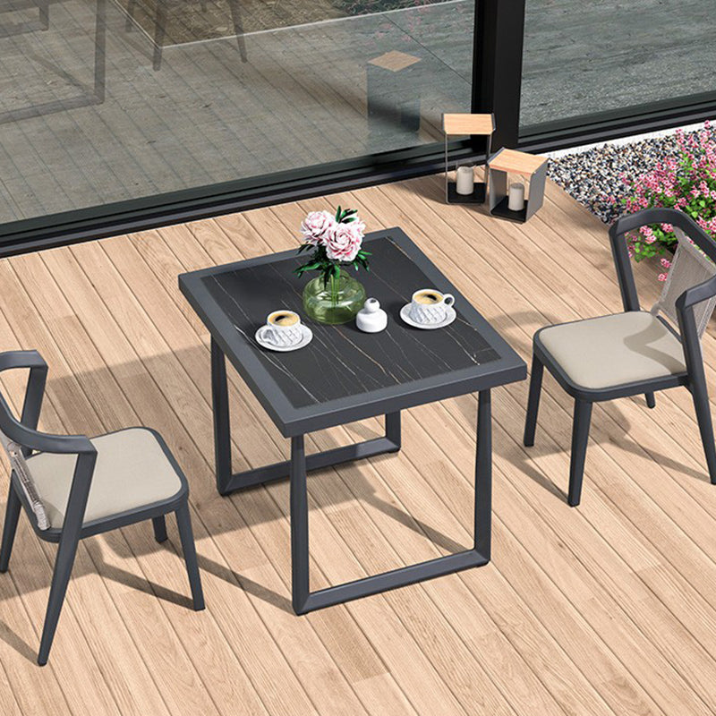 Modern Style Bistro Set 2/3 Pcs Wooden Top Metal Base Bistro Set