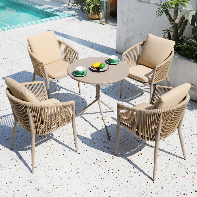 Modern Water Resistant Patio Table Set 1/3/5/7/9 Pcs Wicker Dining Table Set