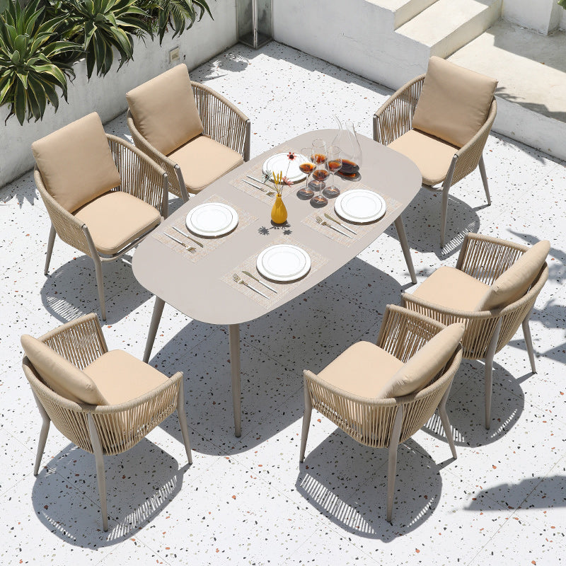 Modern Water Resistant Patio Table Set 1/3/5/7/9 Pcs Wicker Dining Table Set