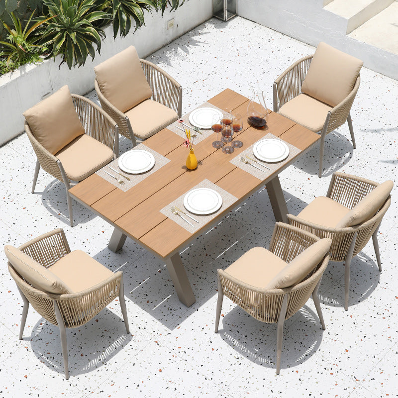 Modern Water Resistant Patio Table Set 1/3/5/7/9 Pcs Wicker Dining Table Set