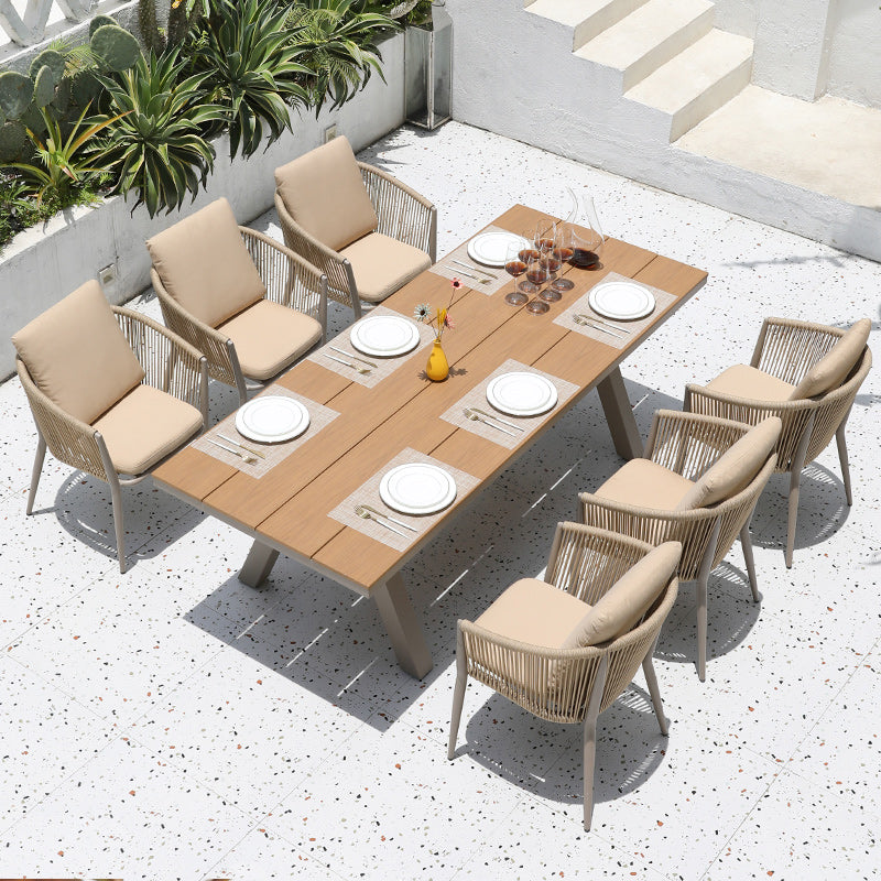 Modern Water Resistant Patio Table Set 1/3/5/7/9 Pcs Wicker Dining Table Set