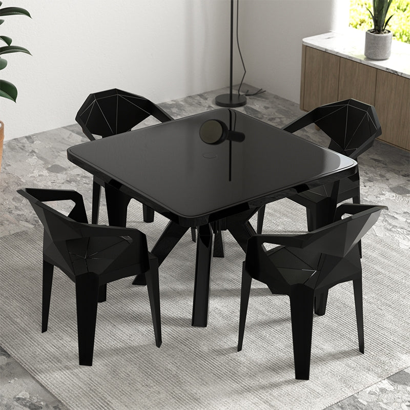 Modern Square Patio Dining Table 1/5 PCS Dining Set for Outdoors