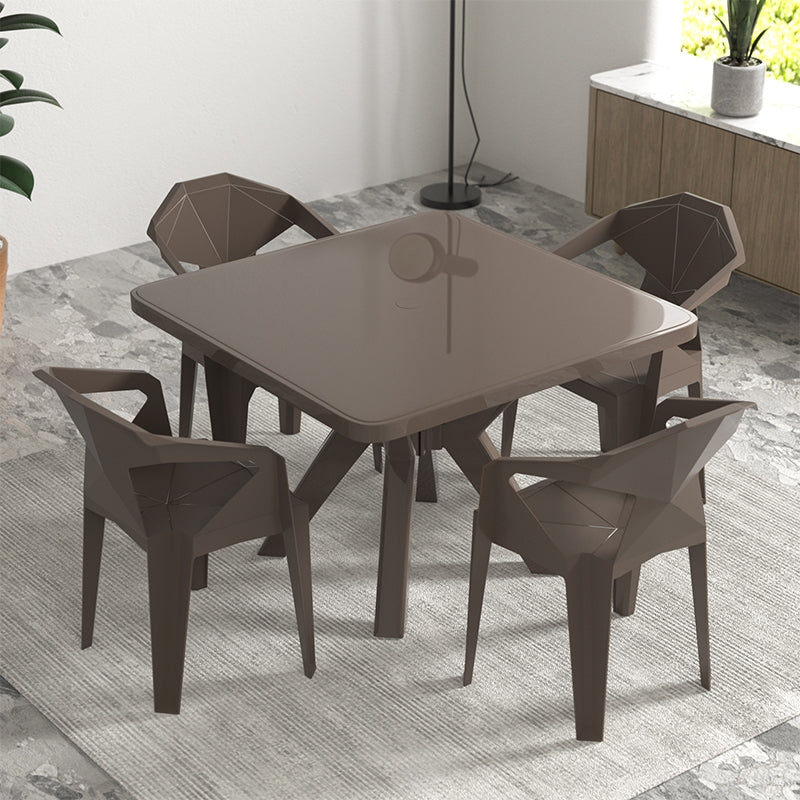 Modern Square Patio Dining Table 1/5 PCS Dining Set for Outdoors