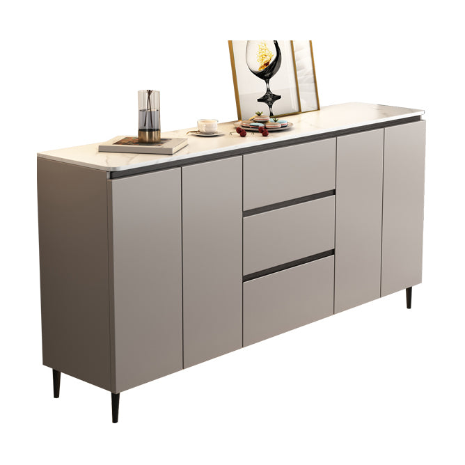 Contemporary Sideboard Cabinet Stone Sideboard Table with Doors for Kitchen