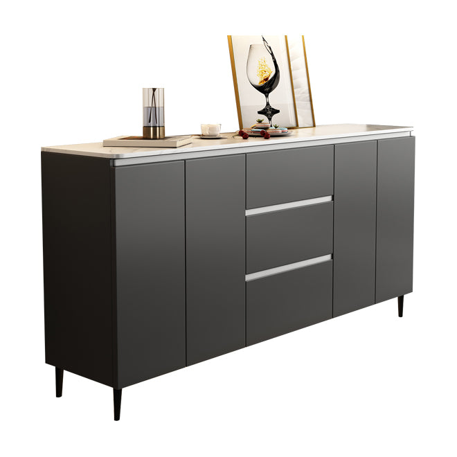 Contemporary Sideboard Cabinet Stone Sideboard Table with Doors for Kitchen