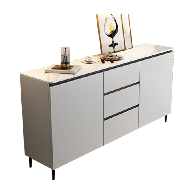 Contemporary Sideboard Cabinet Stone Sideboard Table with Doors for Kitchen