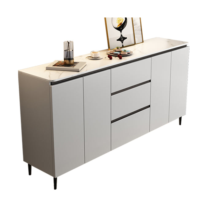 Contemporary Sideboard Cabinet Stone Sideboard Table with Doors for Kitchen