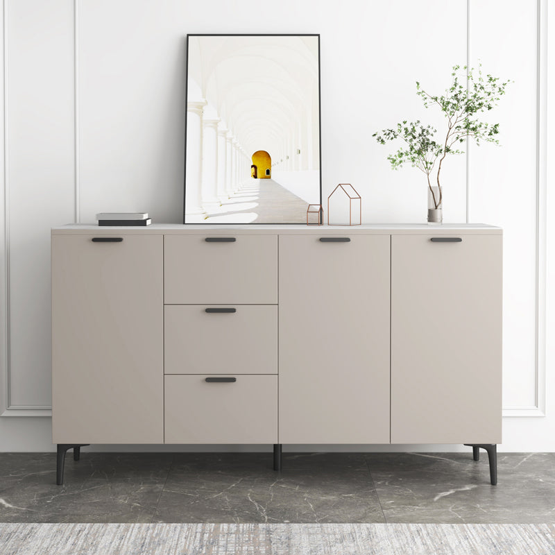 Contemporary Sideboard Cabinet Solid Wood Sideboard Table with Doors for Dining Room