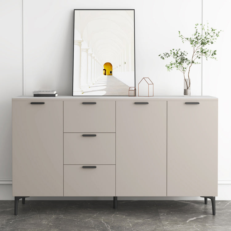 Contemporary Sideboard Cabinet Solid Wood Sideboard Table with Doors for Dining Room