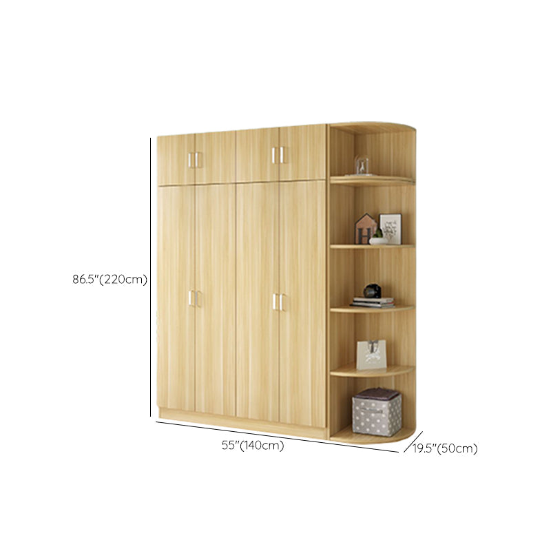 Matte Modern Coat Locker Wood High Gloss Kids Closet with Garment Rod