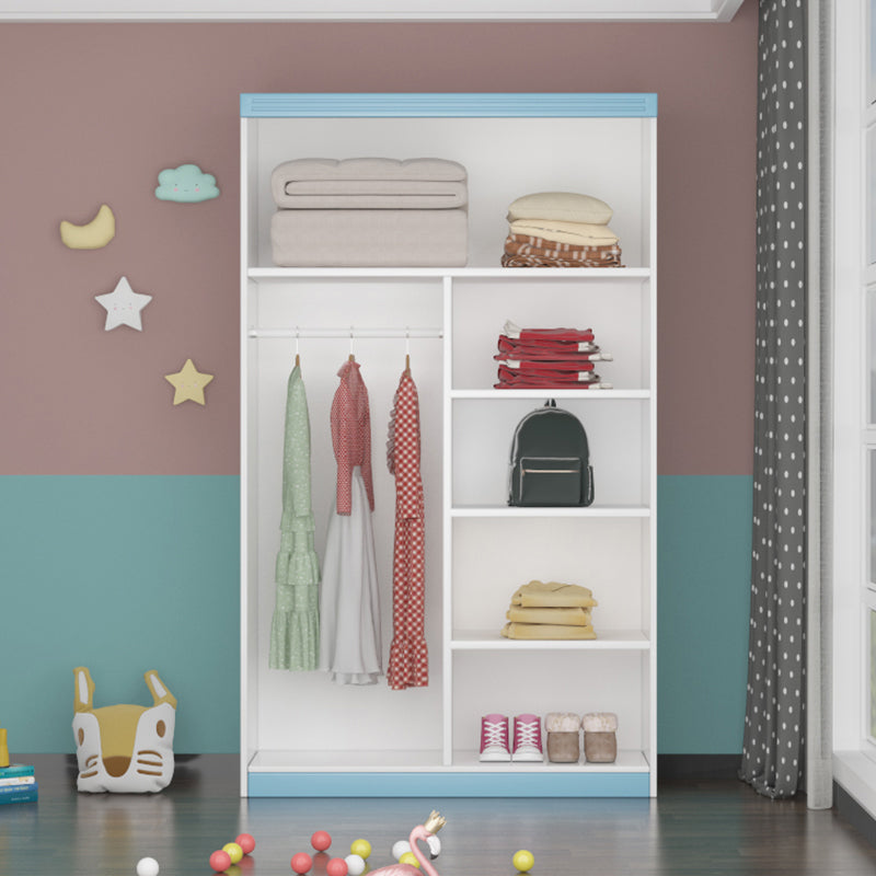 Matte Finish Modern Kid's Wardrobe High Gloss Wooden Kids Closet