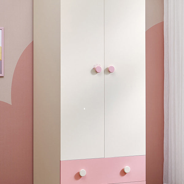 Pink  Hanging Clothes Rack Wood Hanging Clothes Rack With Doors