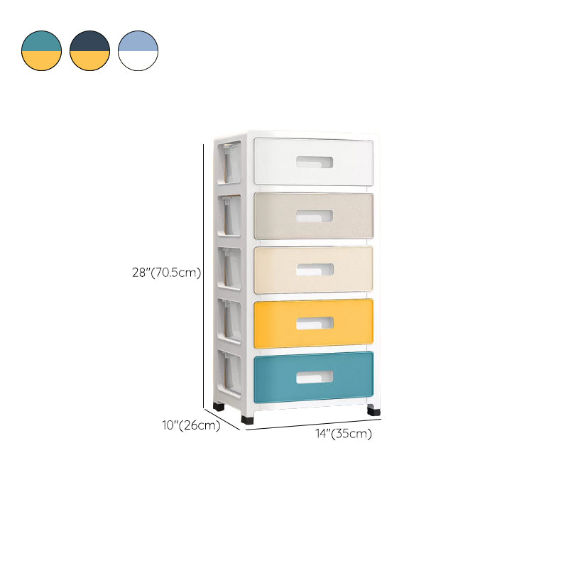 Contemporary Wardrobe Closet Plastic Bedroom Armoire with Drawers