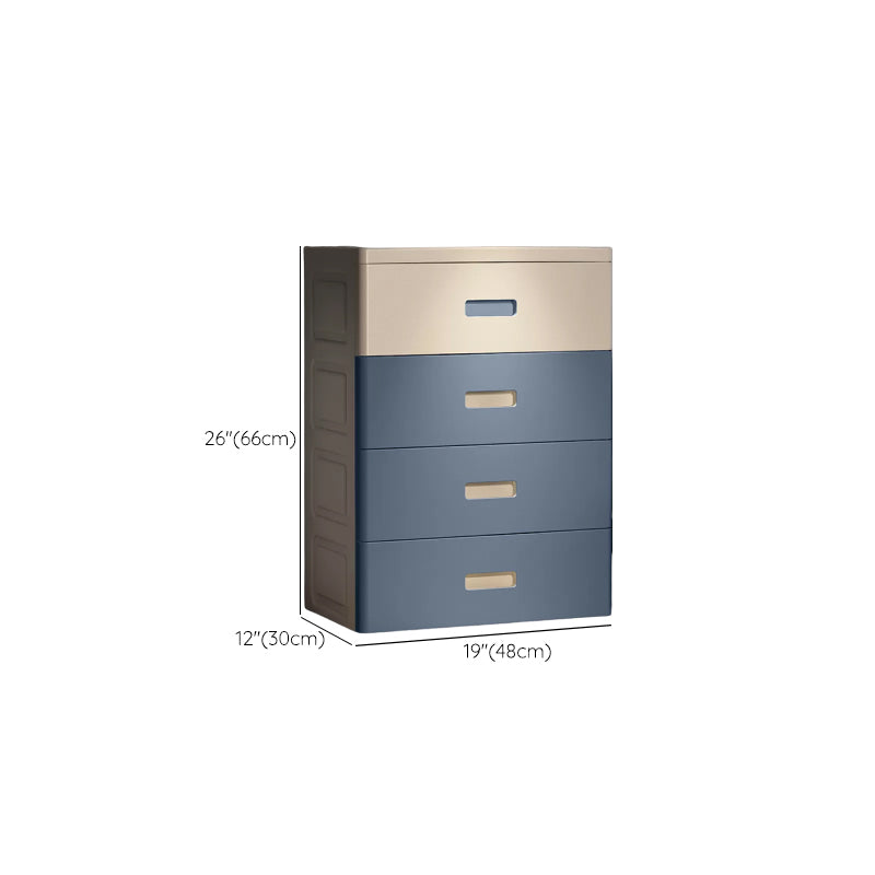 Contemporary Wardrobe Closet Plastic Bedroom Armoire with Drawers