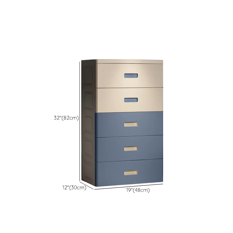 Contemporary Wardrobe Closet Plastic Bedroom Armoire with Drawers