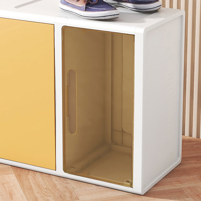 Modern Wardrobe Closet Plastic Kid's Wardrobe with Flap Drawers