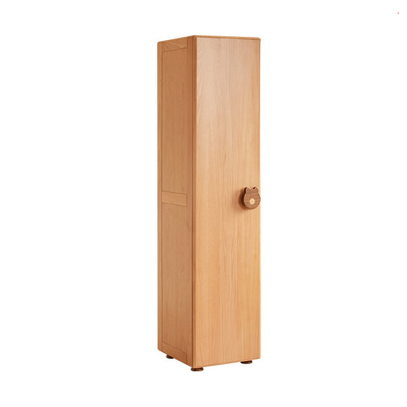 Beech Kid Wardrobe Contemporary Light Wood Airmoire with Garment Rod