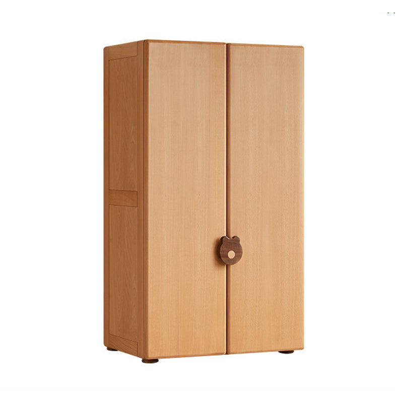 Beech Kid Wardrobe Contemporary Light Wood Airmoire with Garment Rod