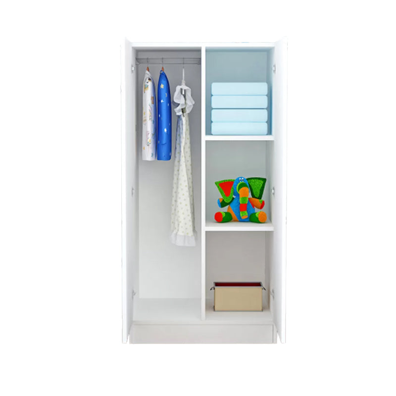 Blue Modern Coat Locker High Gloss Wooden Kid's Wardrobe with 2-Door