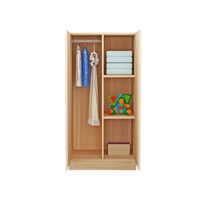 Blue Modern Coat Locker High Gloss Wooden Kid's Wardrobe with 2-Door