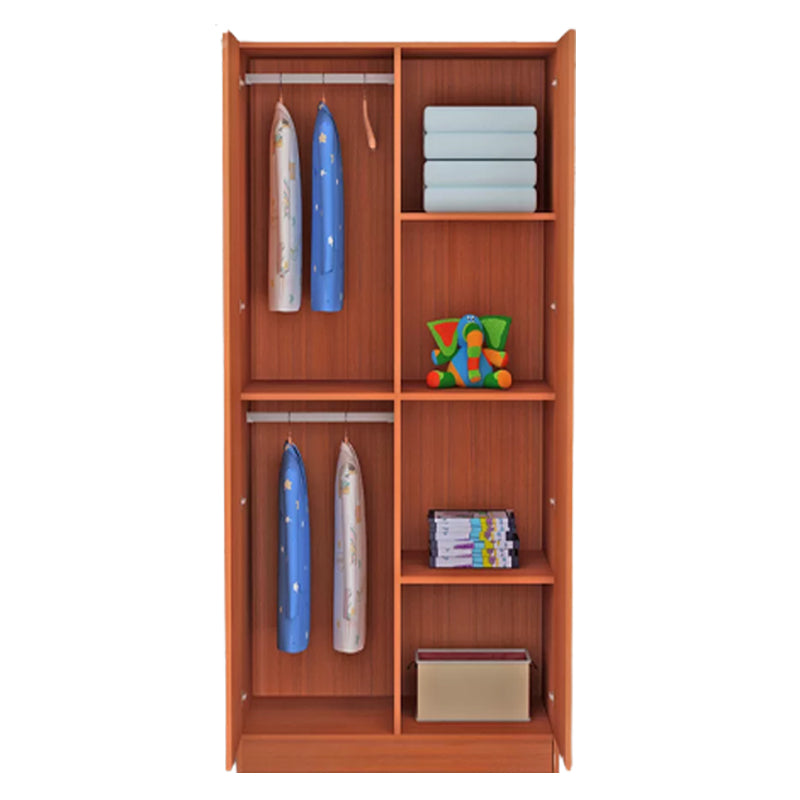 Blue Modern Coat Locker High Gloss Wooden Kid's Wardrobe with 2-Door