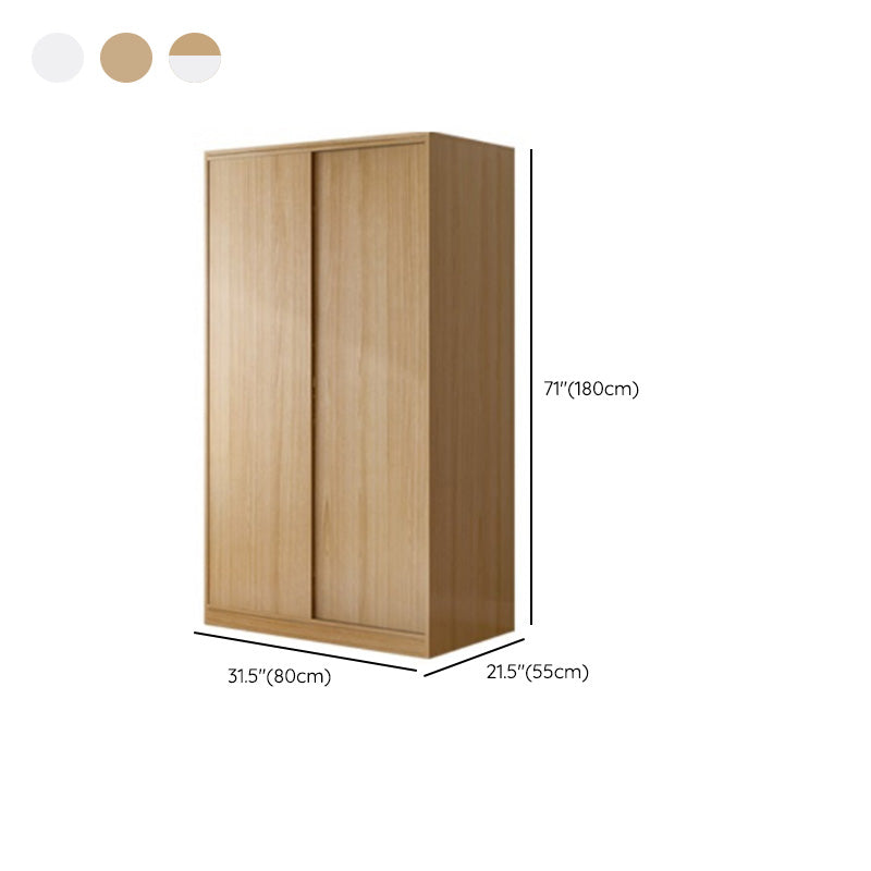 Contemporary Wooden Kid's Wardrobe High Gloss 2-Door Kids Closet