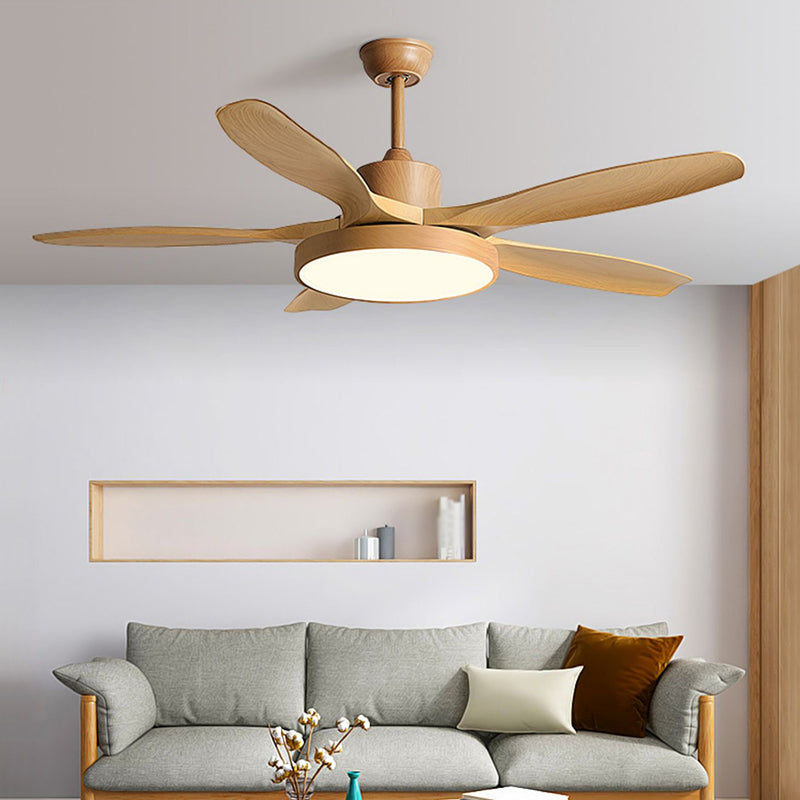 Nordic LED Ceiling Fan 5-Blade Fan Lighting with ABS for Living Room