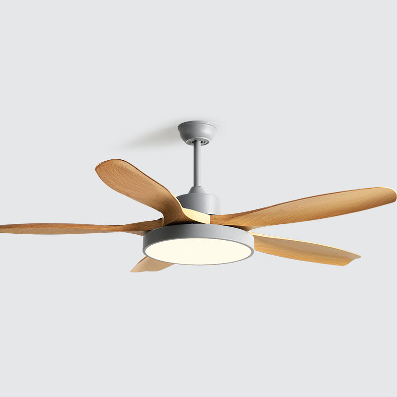 Nordic LED Ceiling Fan 5-Blade Fan Lighting with ABS for Living Room