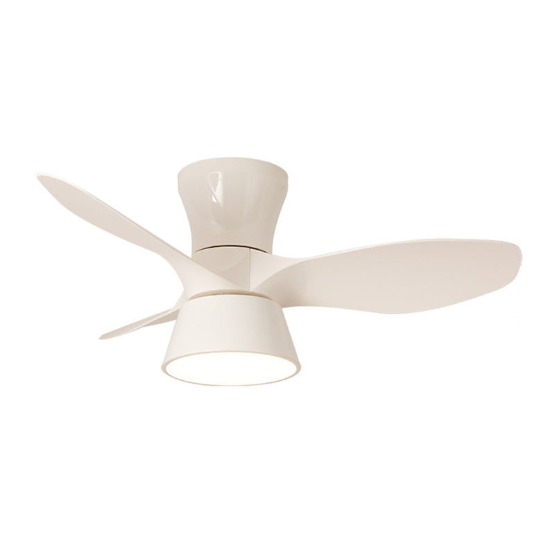 Modern Simple Fan Ceiling Fixture in Black / Brown / White LED 3 - Blades Fan Lighting