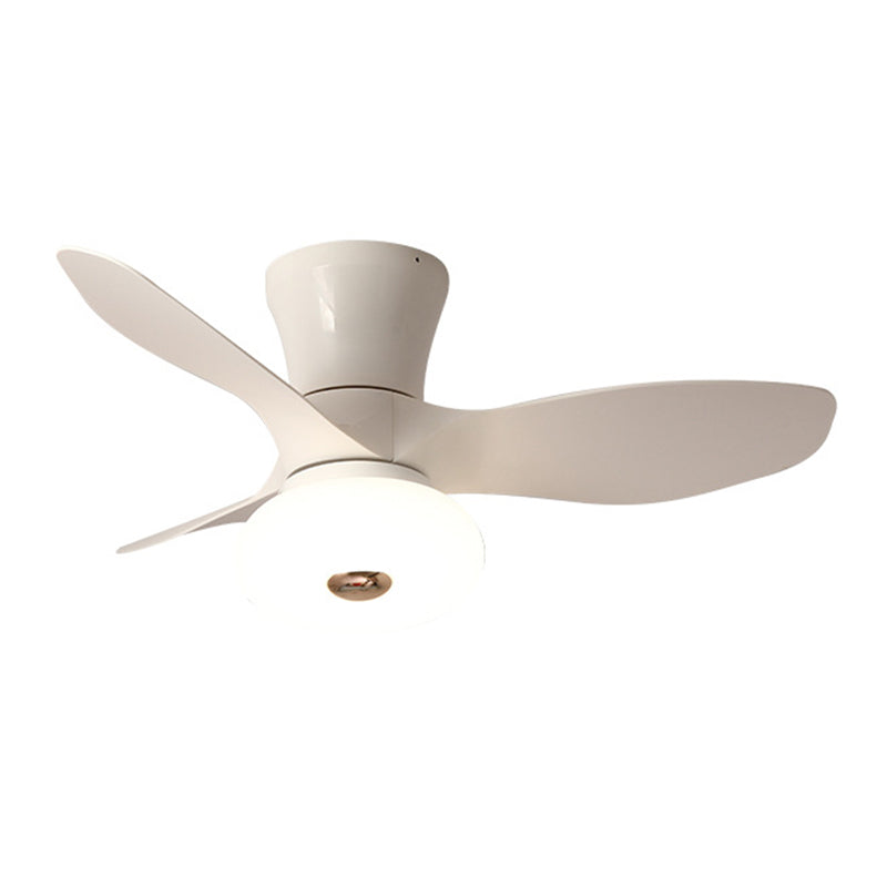 Simple LED Ceiling Fan Fixture 3 - Blades Contemporary Fan Light in Black / White / Brown