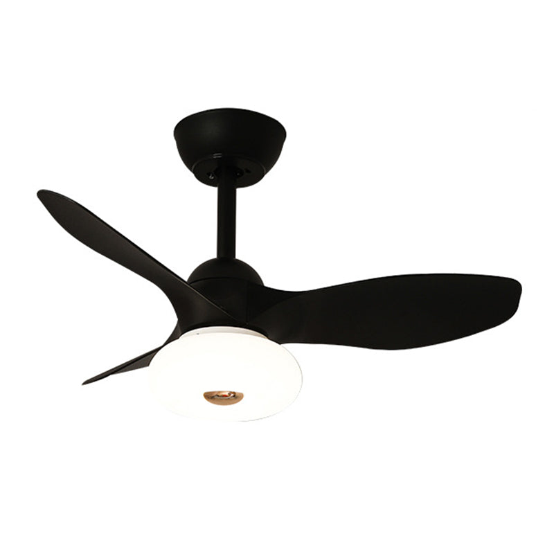 Simple LED Ceiling Fan Fixture 3 - Blades Contemporary Fan Light in Black / White / Brown