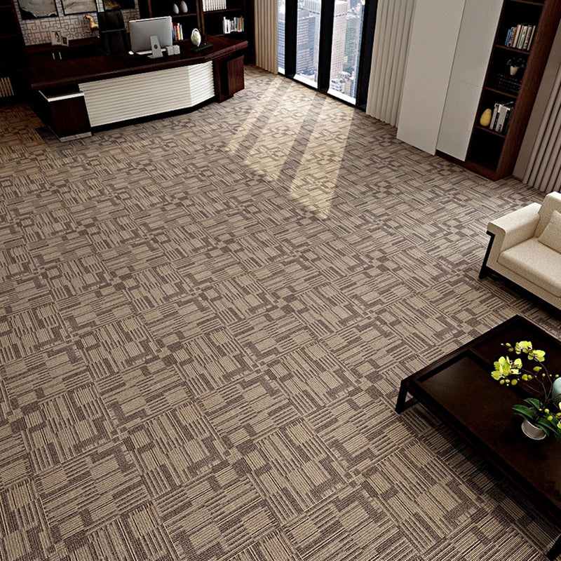 Stripe Print Carpet Floor Tile Level Loop Non-Skid Loose Lay Office Room Carpet Tile