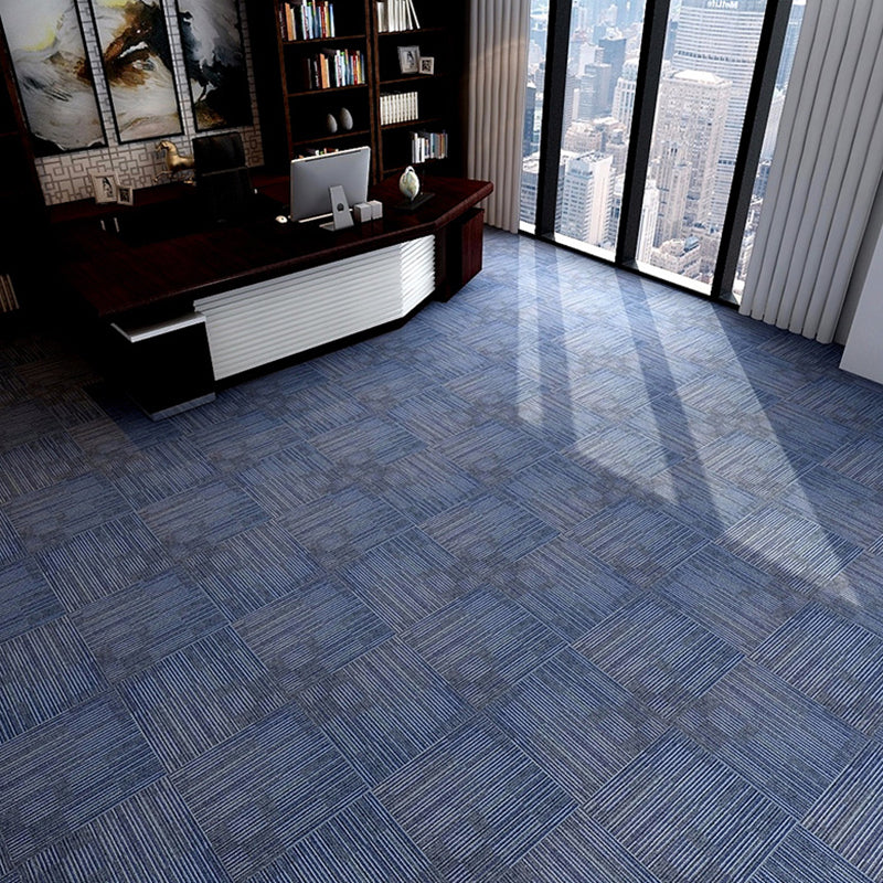 Stripe Print Carpet Floor Tile Level Loop Non-Skid Loose Lay Office Room Carpet Tile