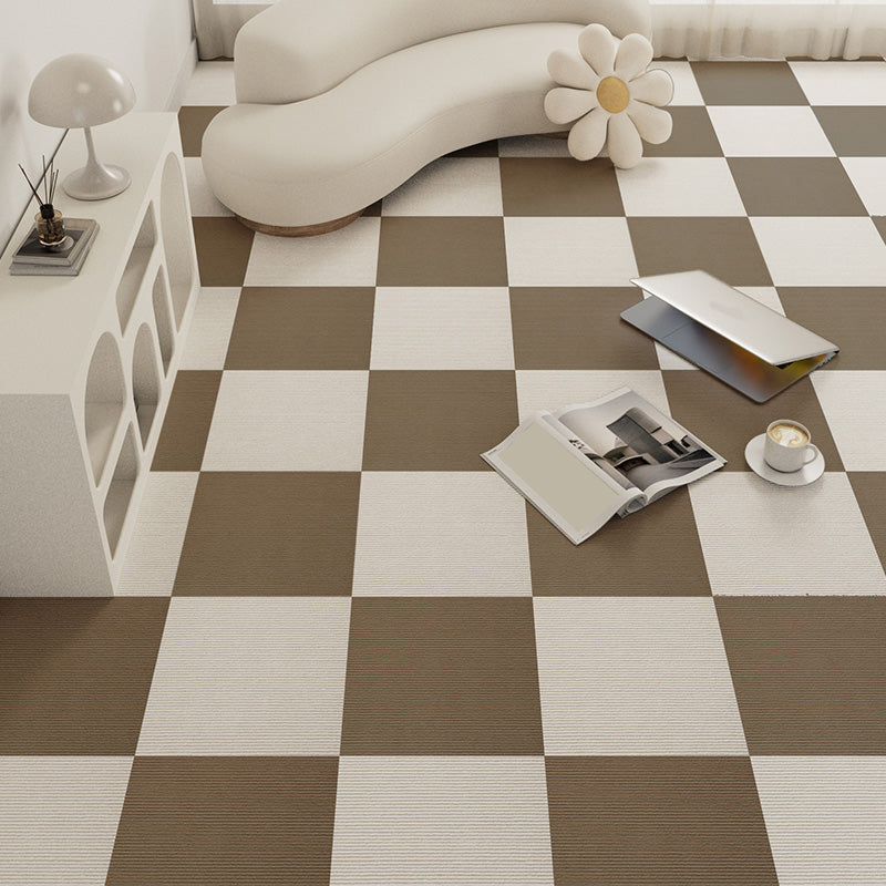 Modern Carpet Tile Loose Lay Checkered Carpet Floor Tile for Living Room