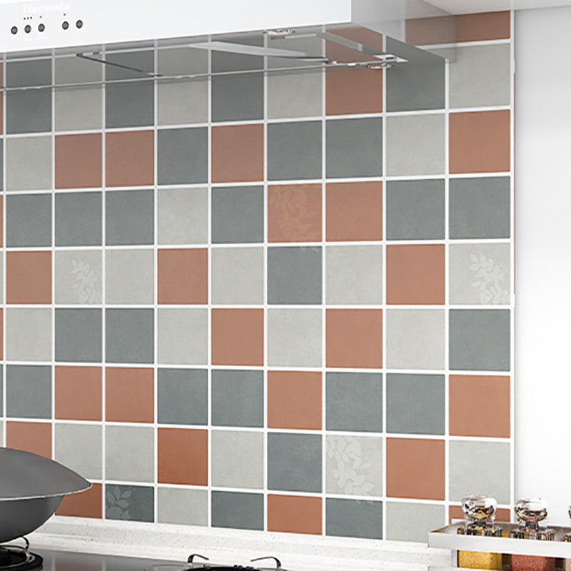 Modern Tile-Peel & Stick PVC Grid Pattern Self Adhesive Wallpaper