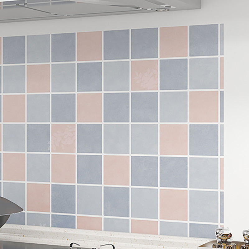 Modern Tile-Peel & Stick PVC Grid Pattern Self Adhesive Wallpaper