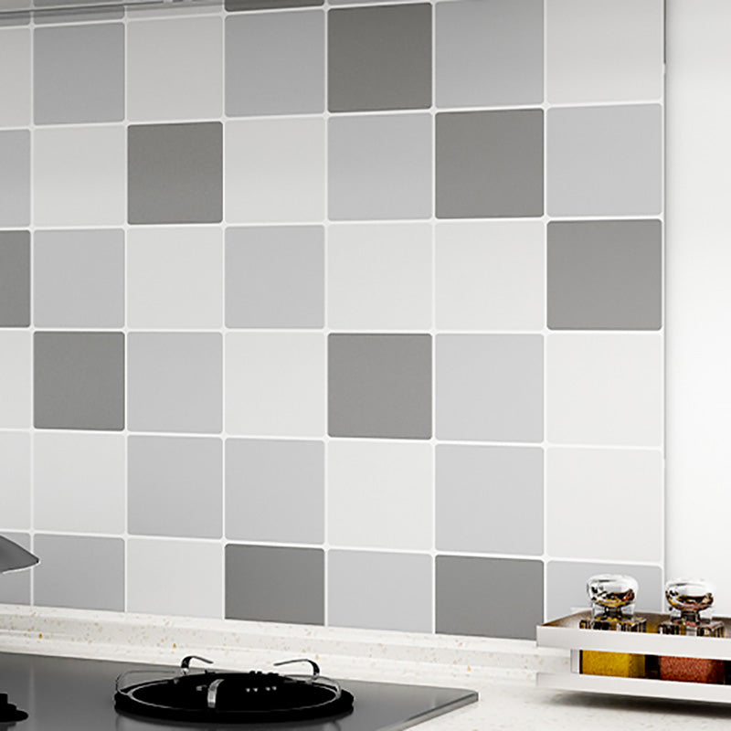 Modern Tile-Peel & Stick PVC Grid Pattern Self Adhesive Wallpaper